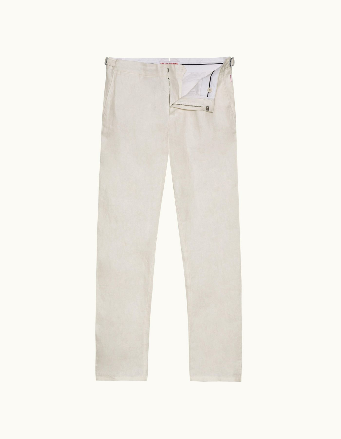 Griffon Linen - Mens Limestone Tailored Fit Linen Trousers