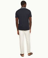 Griffon Linen - Mens Tailored Fit Washed Linen Trousers In White