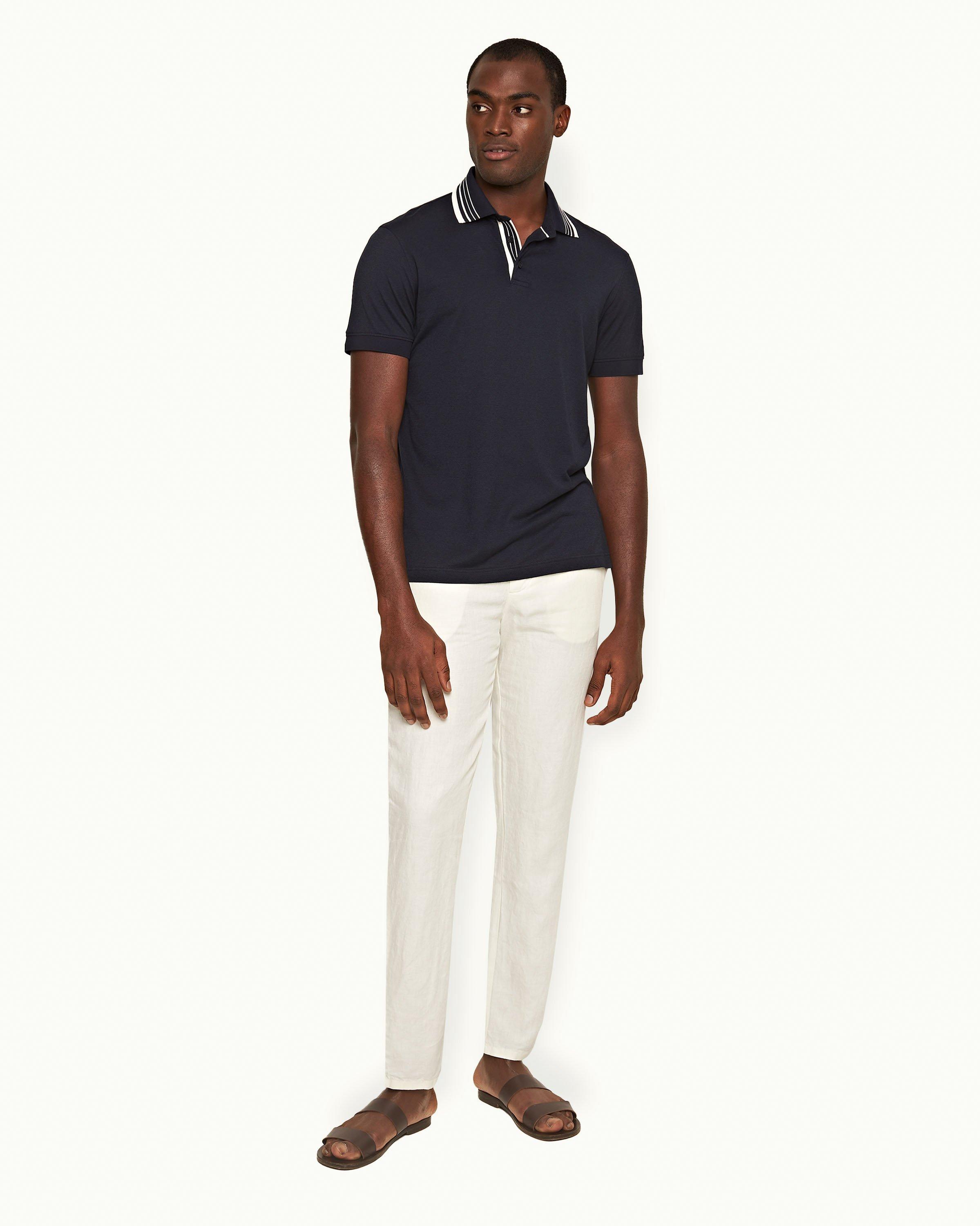 Aurélien  Brown Linen Trousers