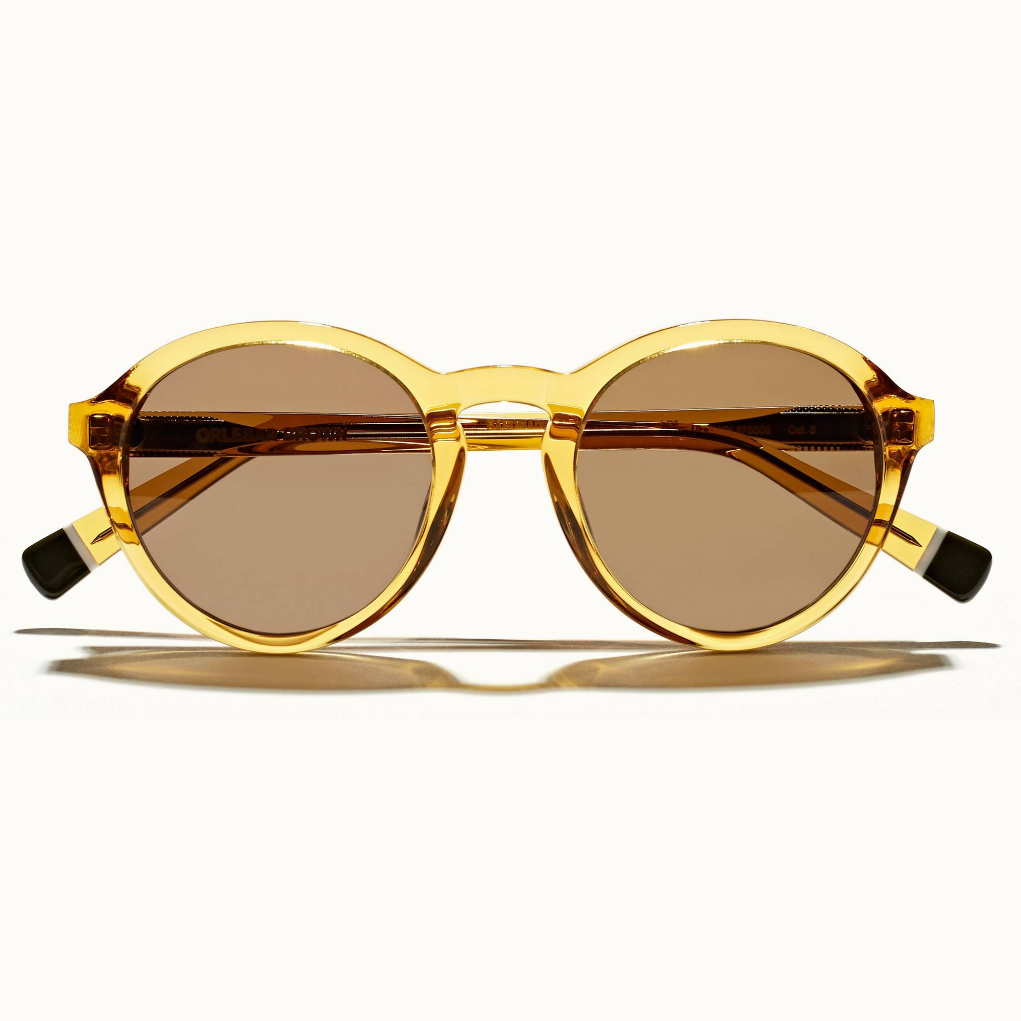Harlyn - Mens Amber Round Sunglasses