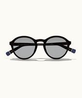 Harlyn - Mens Black Round Sunglasses
