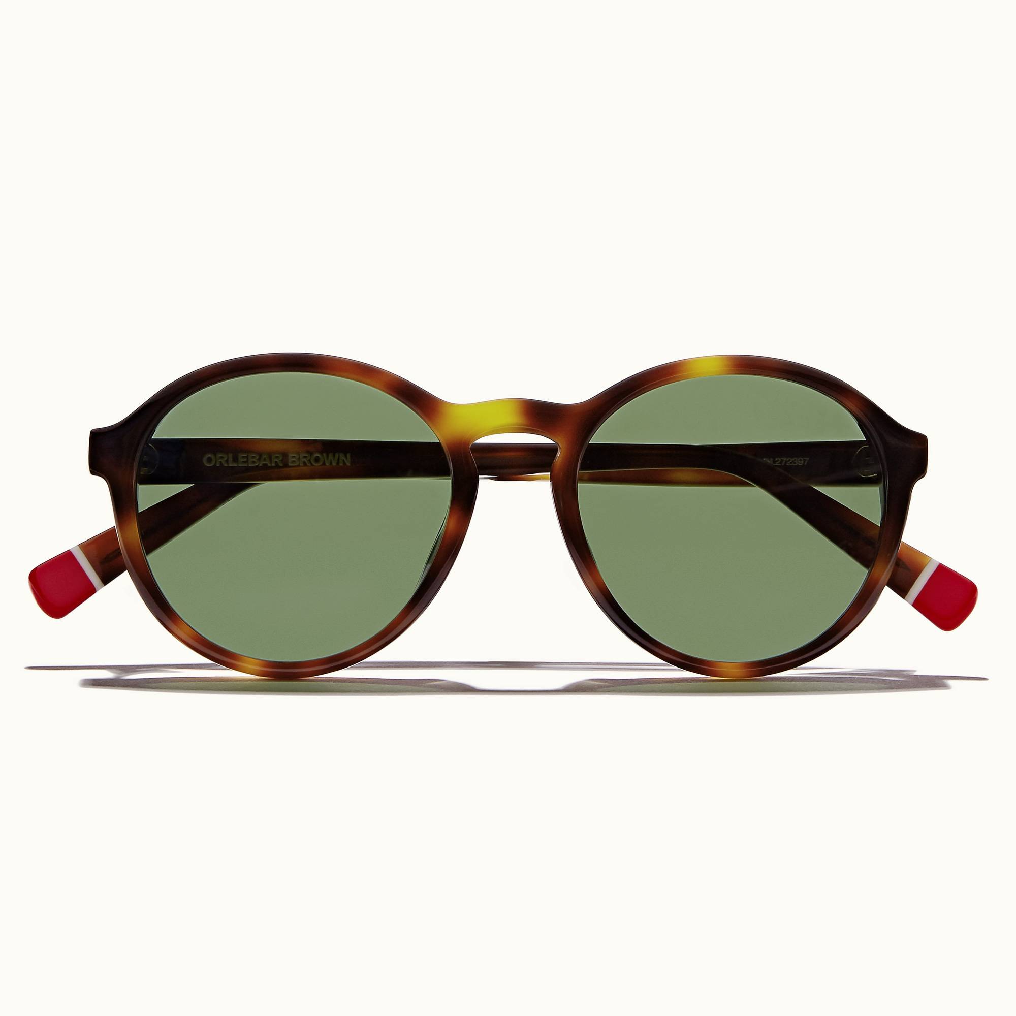 Harlyn - Mens Brown Tortoise Round Sunglasses