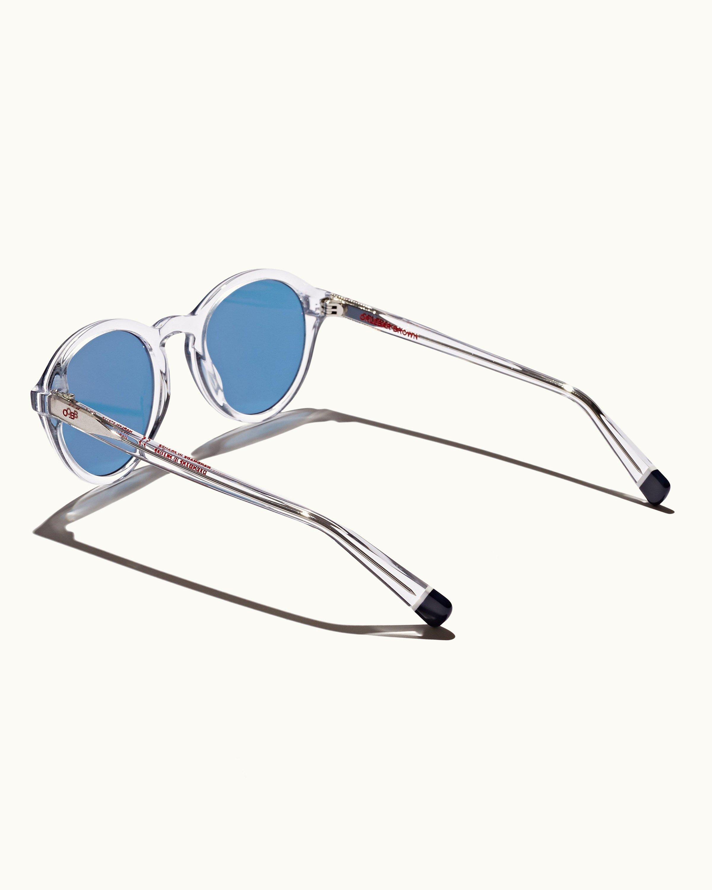 Mens clear round outlet sunglasses