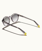 Harlyn - Mens Grey Round Sunglasses
