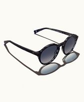 Harlyn - Mens Navy Laminate Round Sunglasses