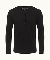 Harrison Cashmere - Mens Black Classic Fit Modal-Cashmere T-shirt