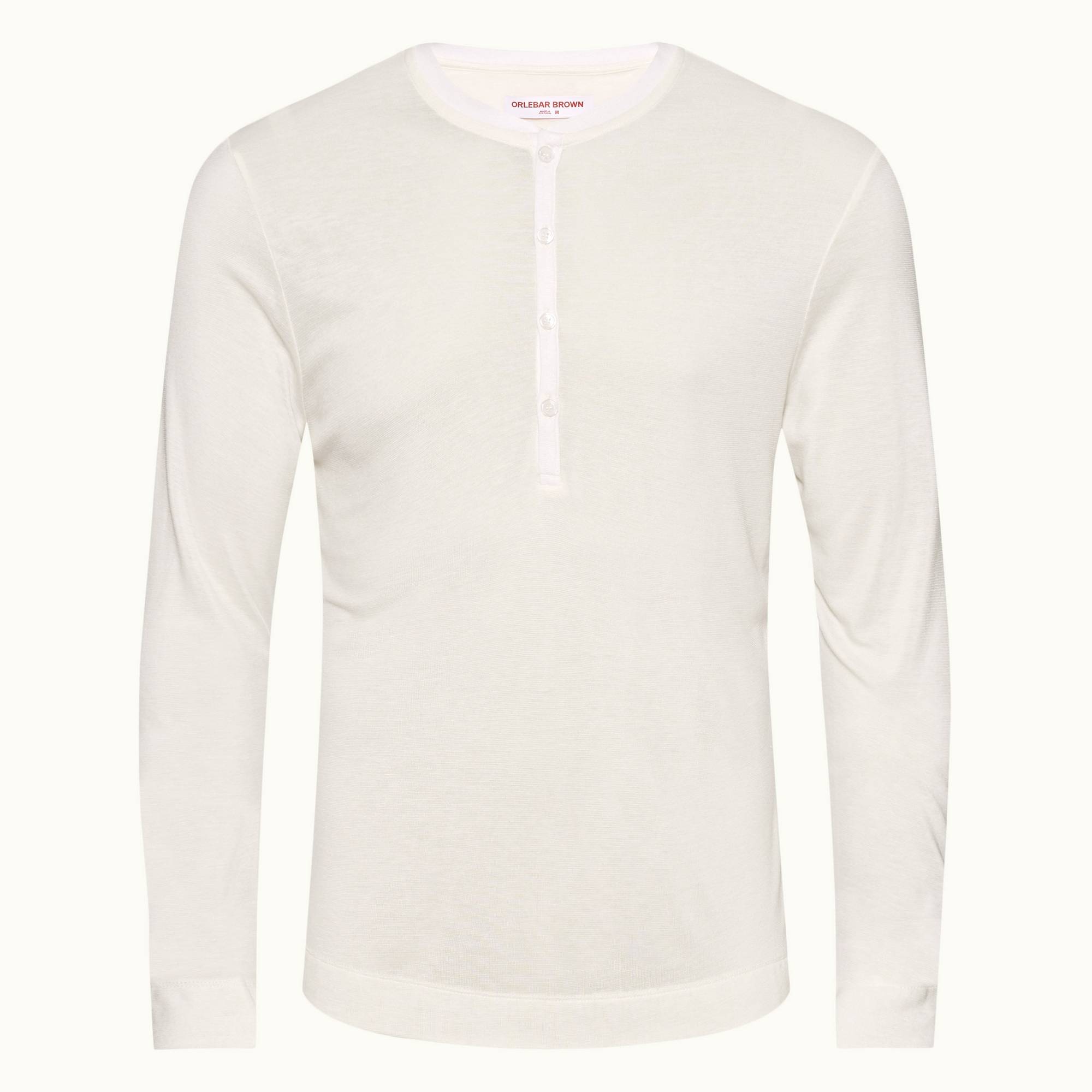 Harrison Cashmere - Mens Sea Mist Classic Fit Long-Sleeve Cashmere T-shirt