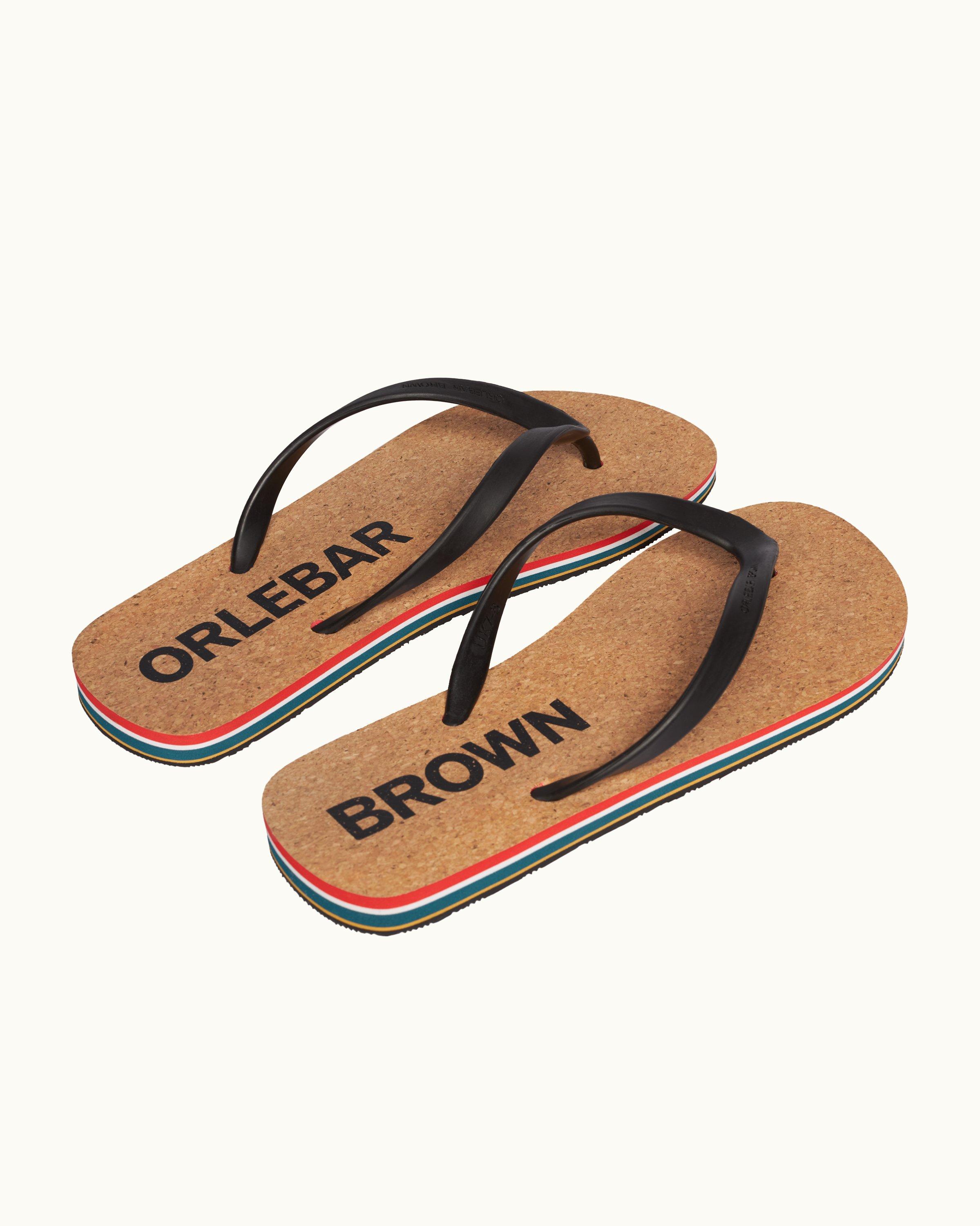 Mens Stripe Flip Flop