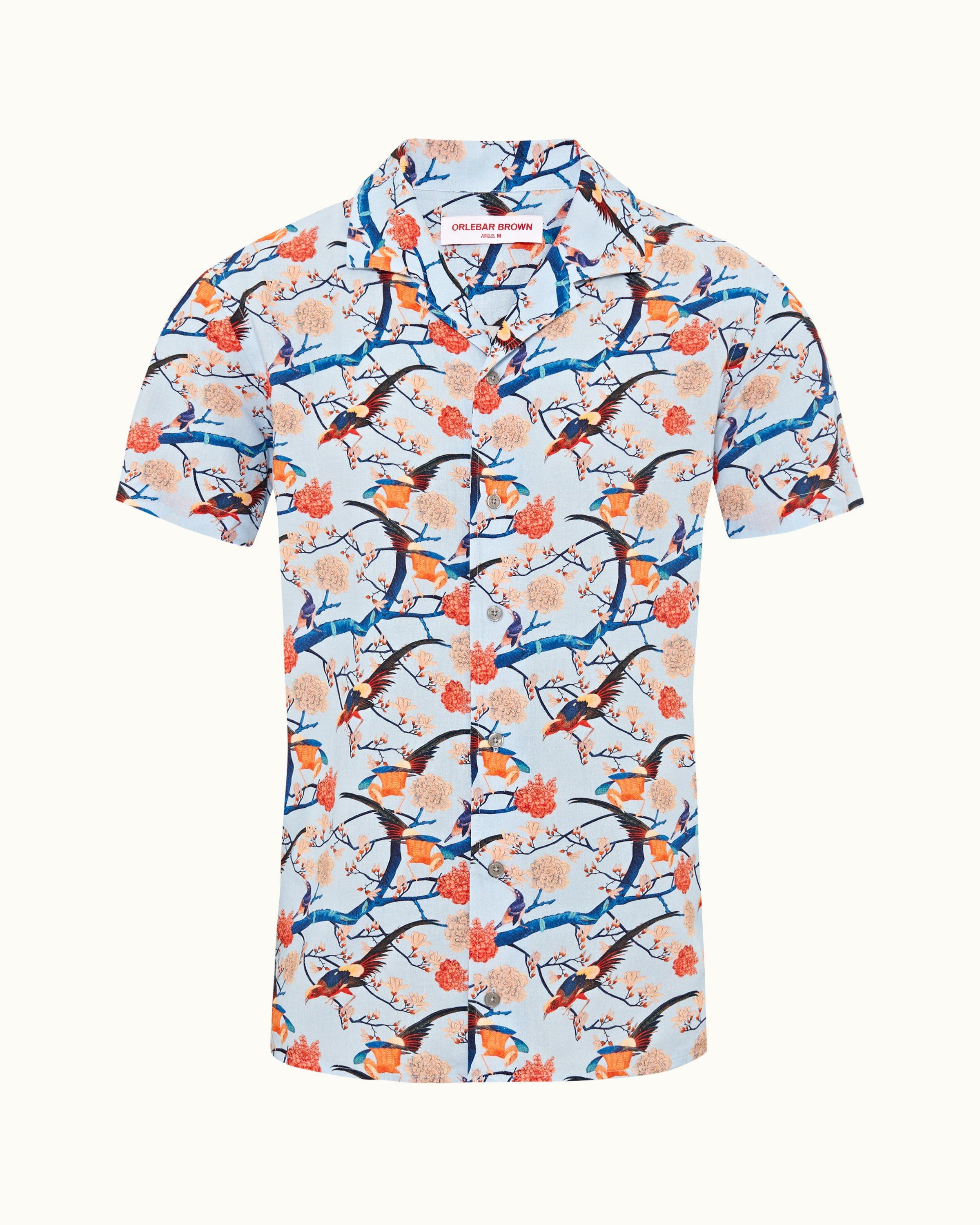 Light Island Sky Flight Of Fantasy Capri Collar Short-Sleeve Shirt