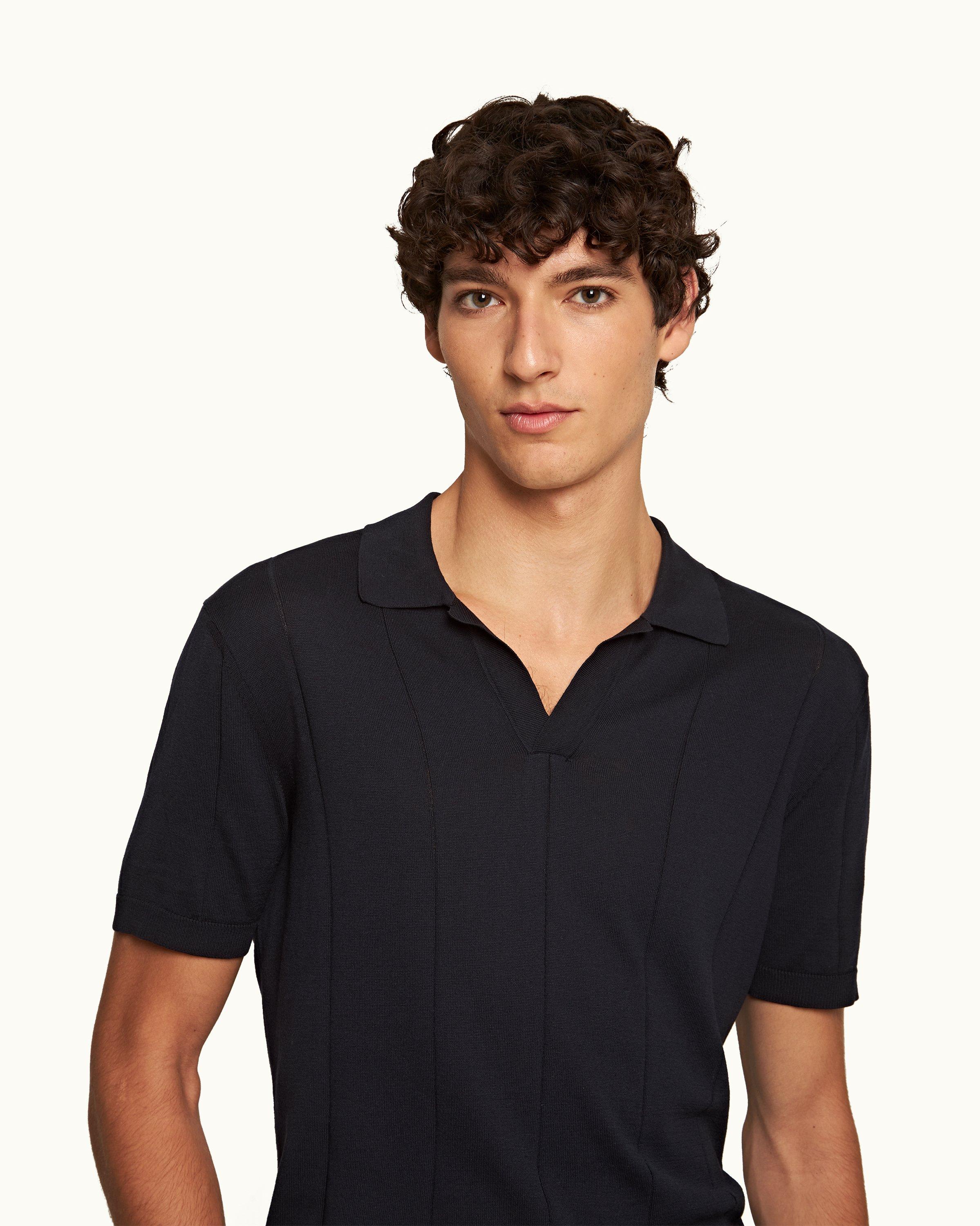 Silk store cotton polo