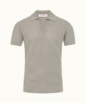 Horton Pique - Mens Cinder Tailored Fit Pique Stitch Mercerised Cotton Polo Shirt