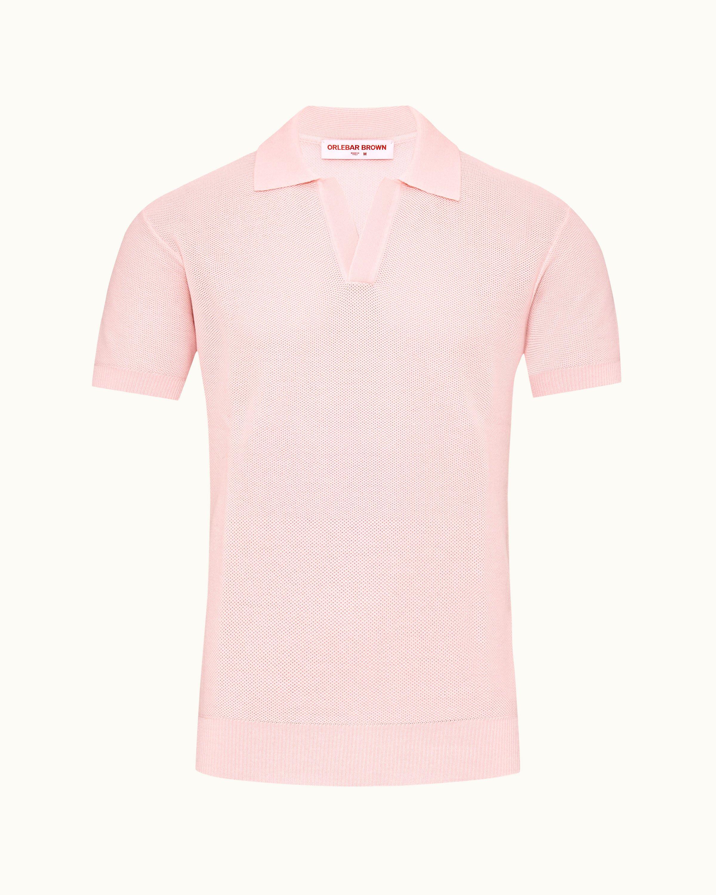 Rose Tailored Fit Pique Stitch Mercerised Cotton Polo Shirt