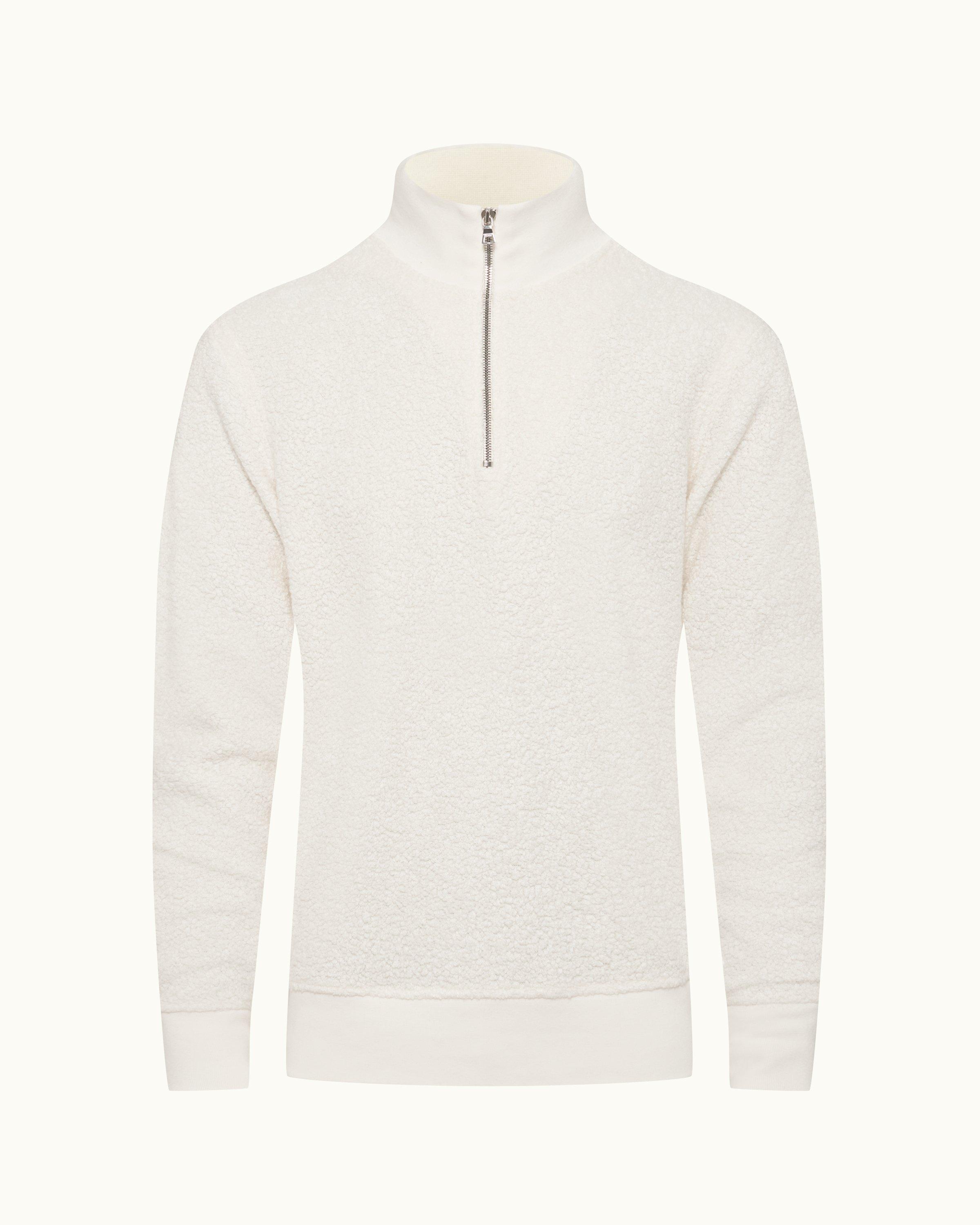 Buy Borg Fleece Funnel Neck Half Zip Top from Next