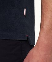 Jarrett Towelling - Mens Navy Classic Fit O.B Stripe Tipping Polo Shirt
