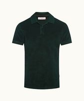 Jarrett Towelling - Mens Racing Green Classic Fit Cotton Towelling Polo Shirt