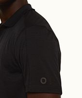 Jarrett - Mens Black Classic Fit Zip Placket Polo Shirt