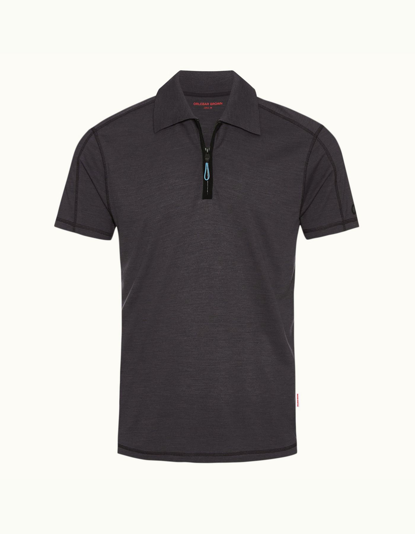 Jarrett - Mens Piranha Grey Classic Fit Zip Placket Polo Shirt