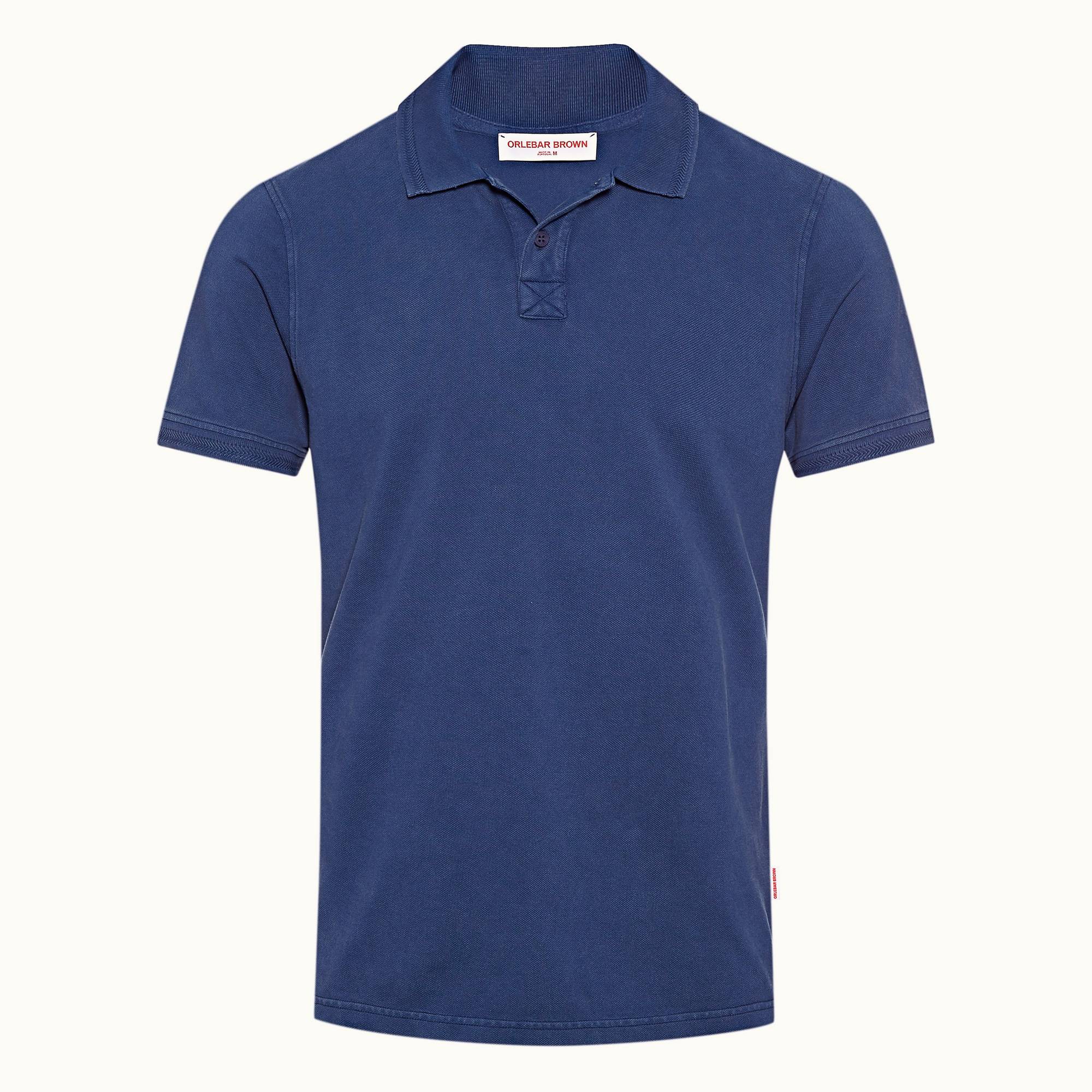 Orlebar Brown Baumwolle Poloshirt Jarrett aus Baumwollfrottee in Blau für Herren Herren Bekleidung T-Shirts Poloshirts 