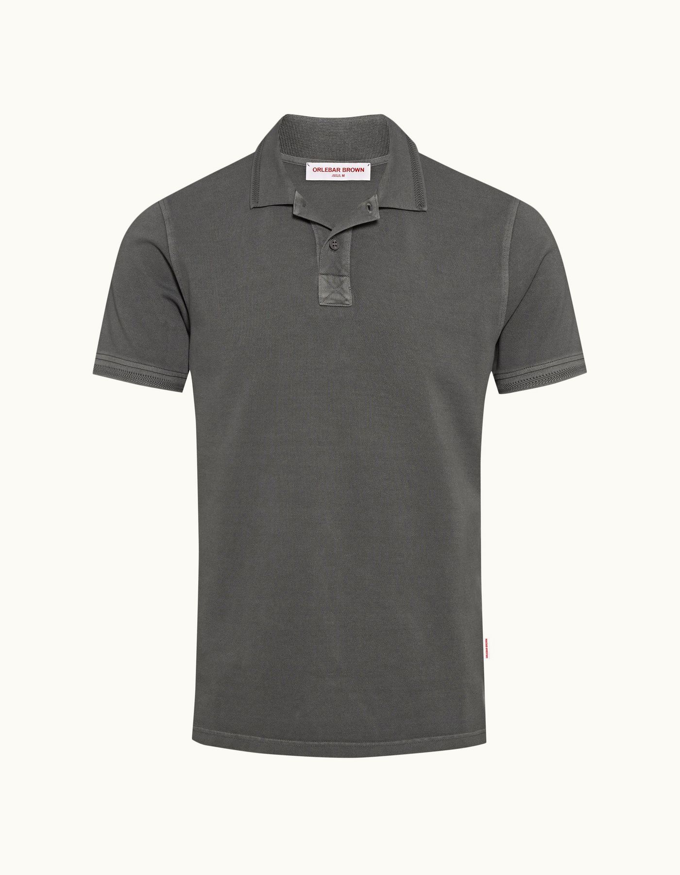 Jarrett - Mens Washed Mountain Grey Classic Fit Cotton Polo Shirt