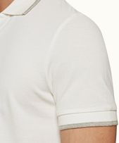 Jarrett - Mens Cloud Classic Fit Contrast Tipping Zip Placket Polo Shirt