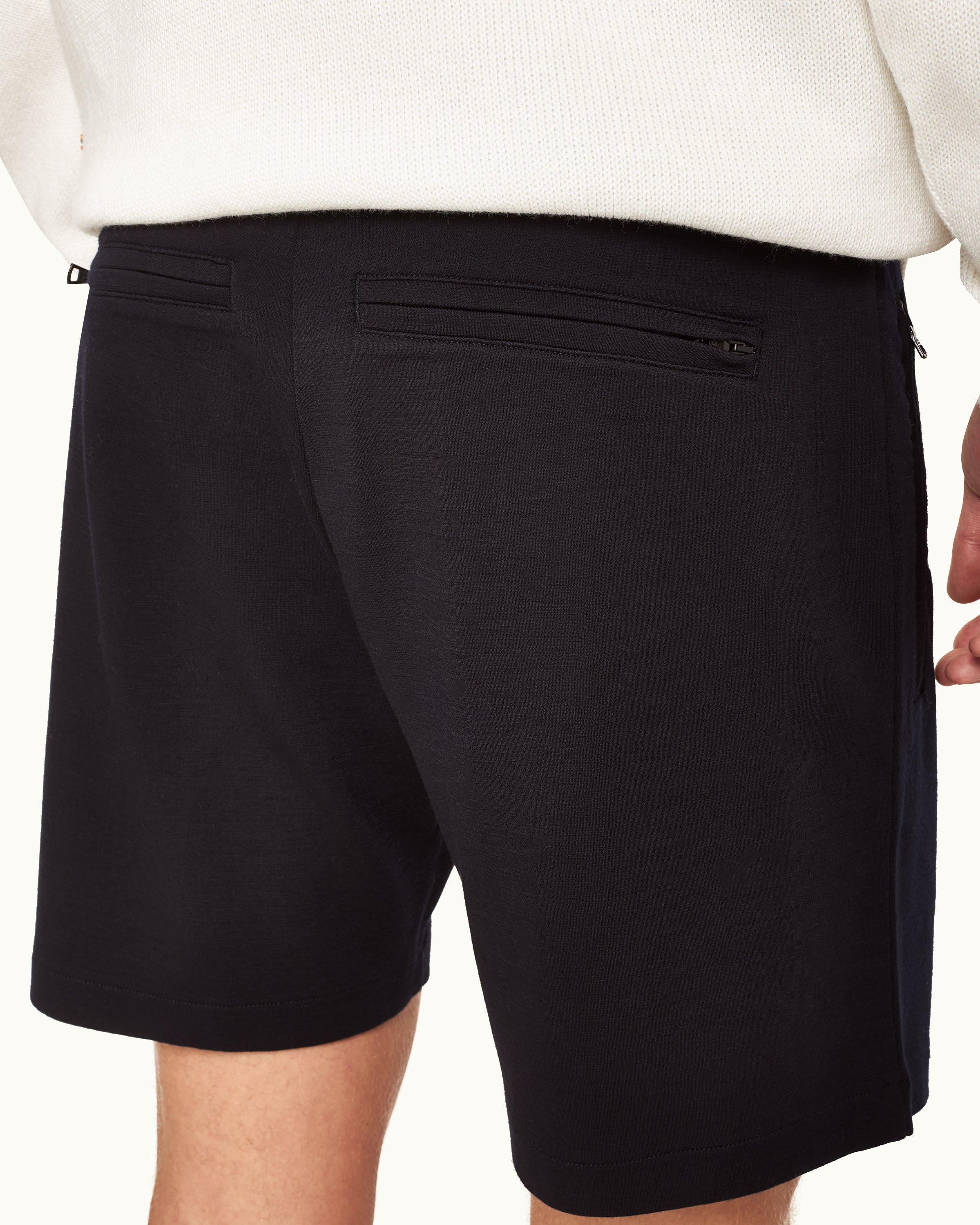 Orlebar Brown  Night Iris Classic Fit Merino Drawcord Sweat Shorts