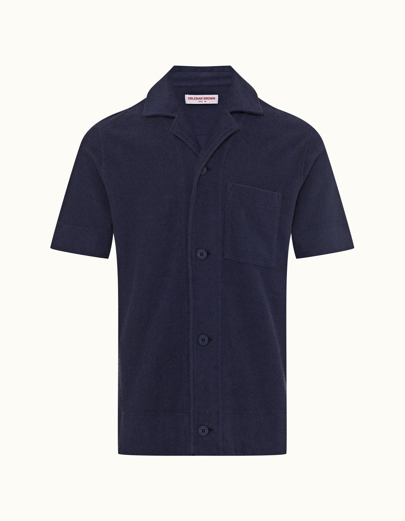 Lazar Towelling - Mens Lagoon Blue Capri Collar Double-Faced Towelling Shirt