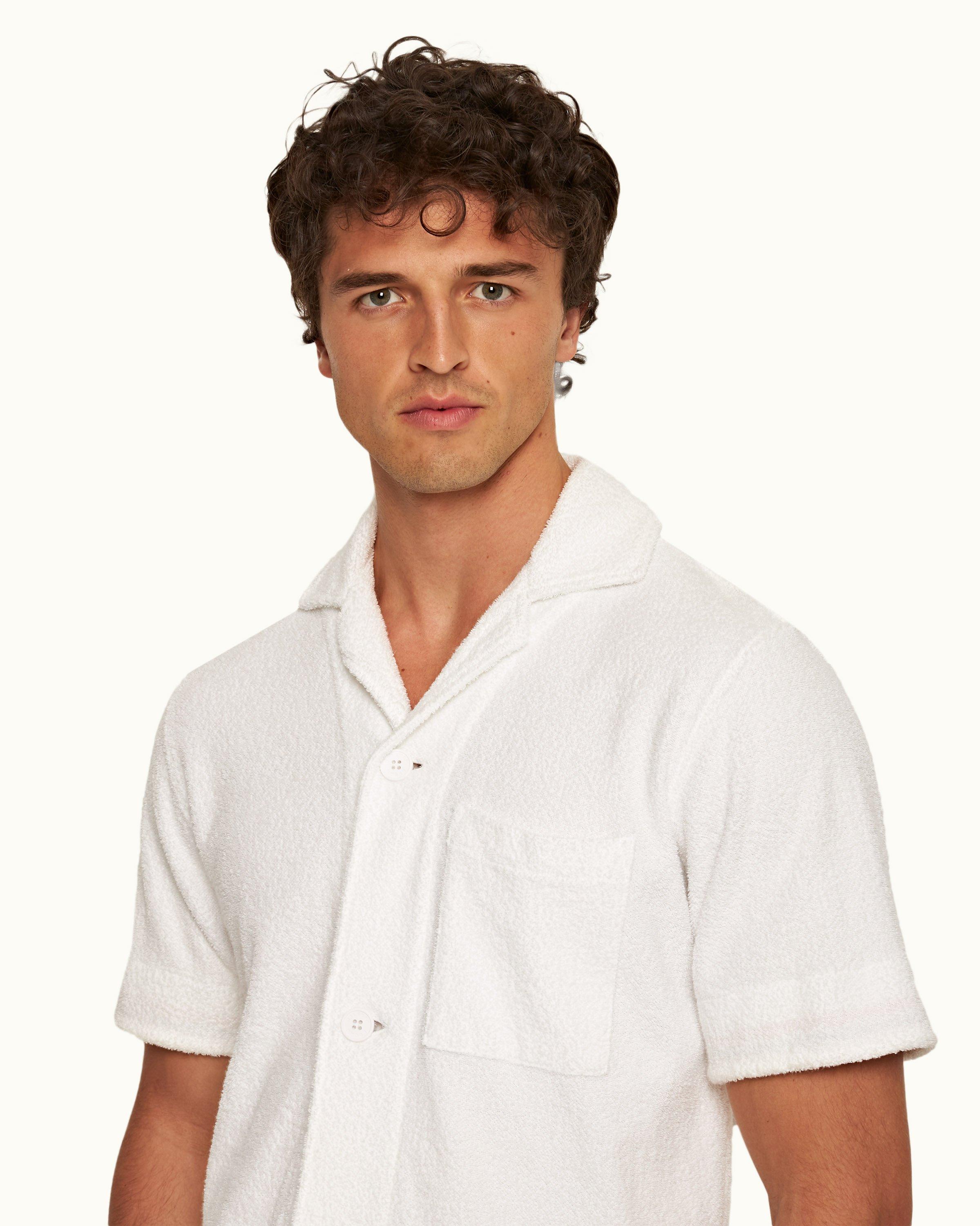 Capri White Short Sleeve Linen Shirt – CAMIXA