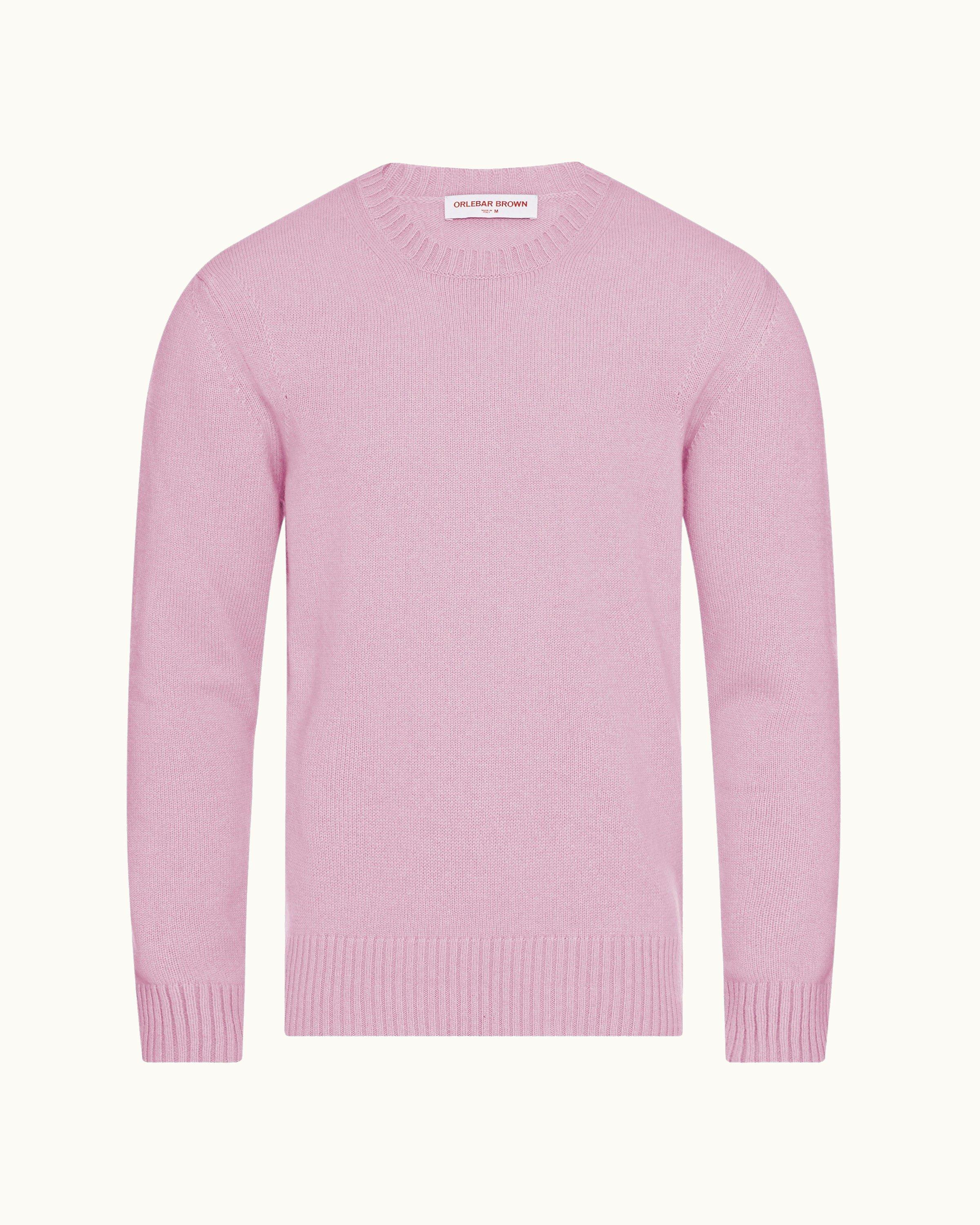 Mens pink cashmere on sale jumper