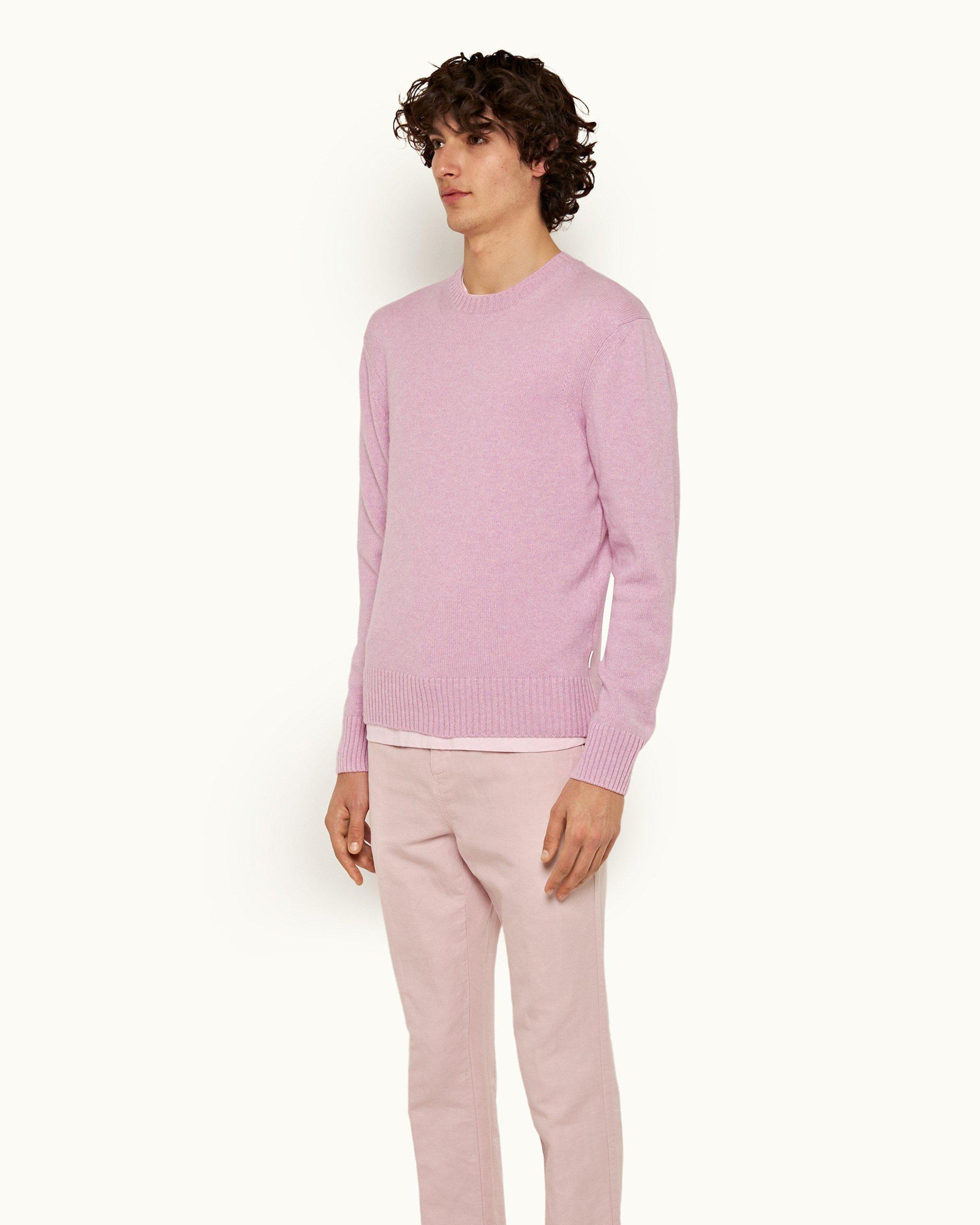 Mens pink shop cashmere jumper