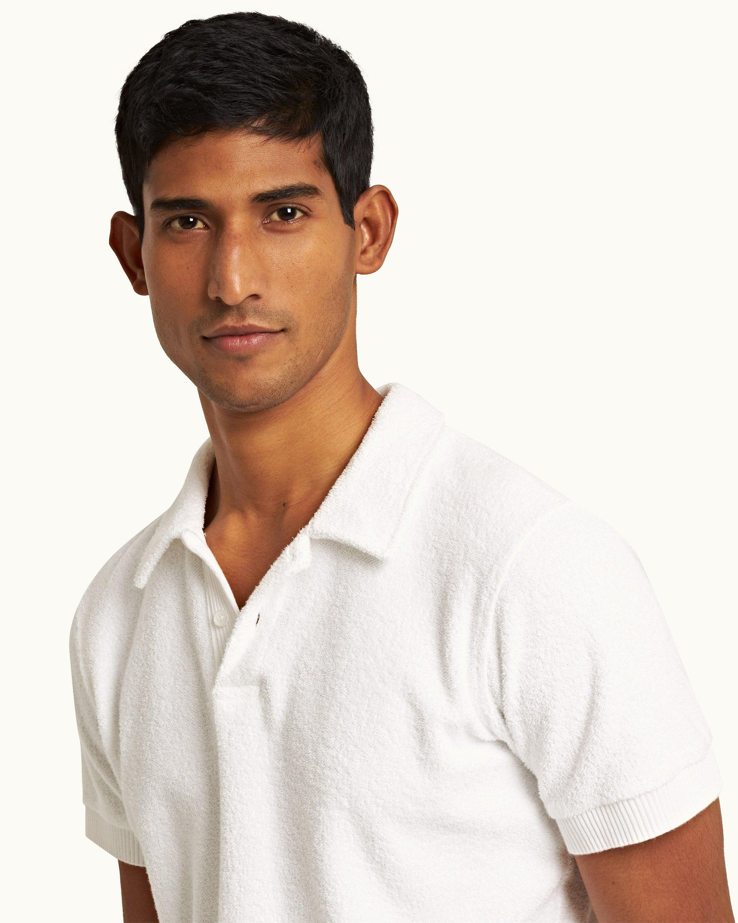 Cotton towelling polo clearance shirts