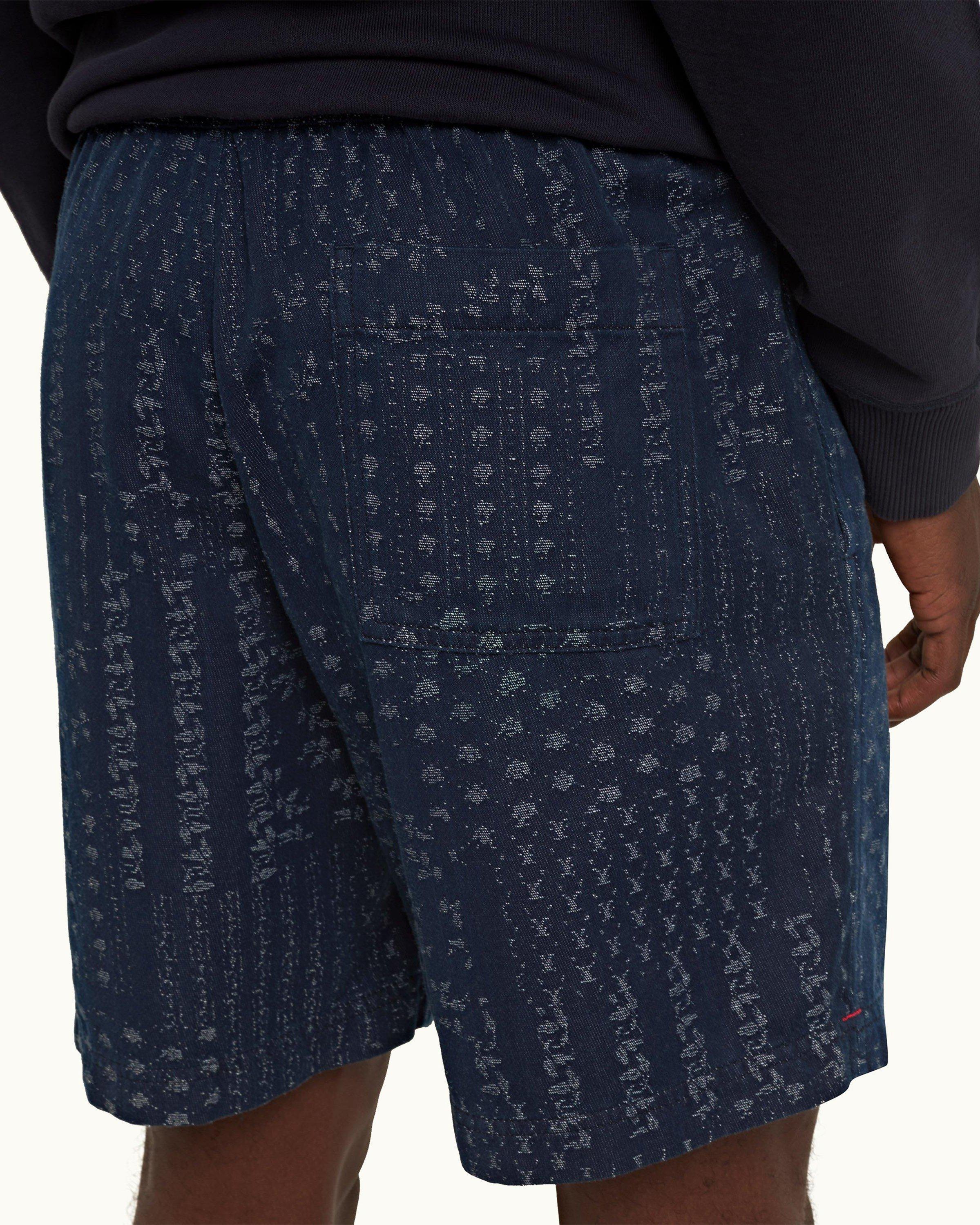 Mens Blue Relaxed Fit Denim Shorts, Designer Shorts