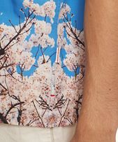 Maitan - Mens Blossom Photographic Print Relaxed Fit Capri Collar Shirt