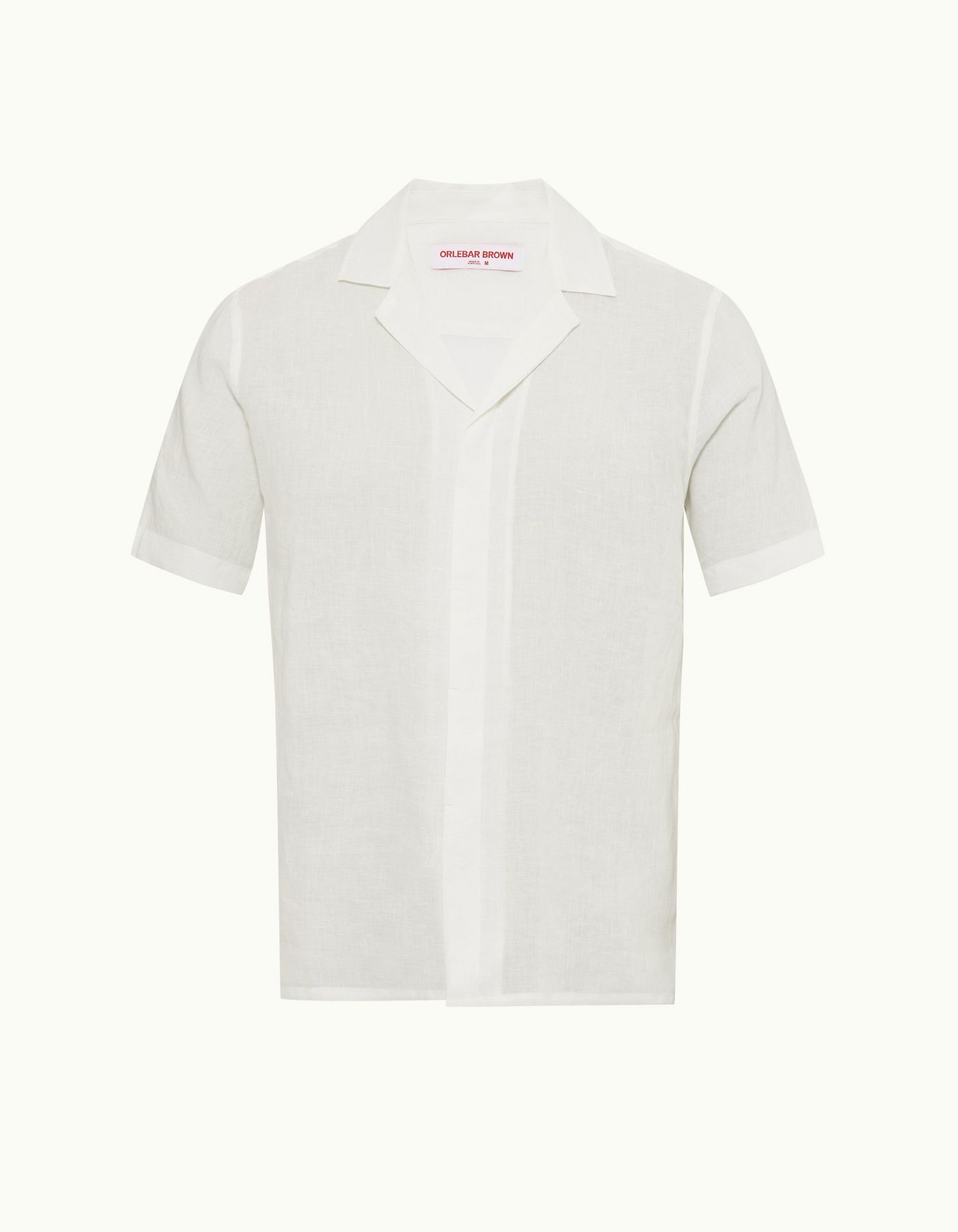Maitan Linen - Mens Relaxed Fit Capri Collar Linen Shirt in White