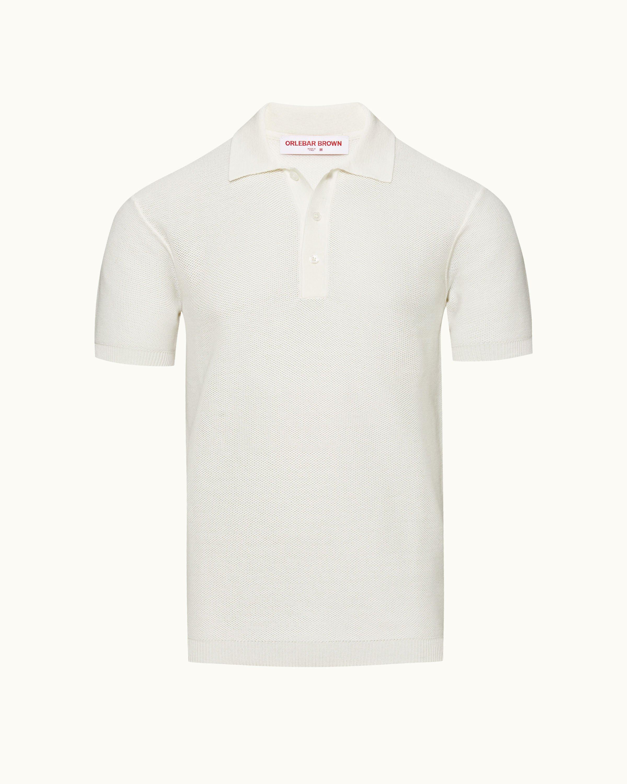 Remedy Clothing, White Recycled Polo Shirt