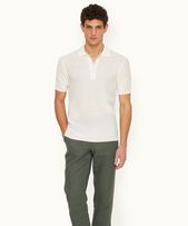 Maranon - Mens Classic Fit Mercerised Cotton Polo Shirt In Cloud Colour