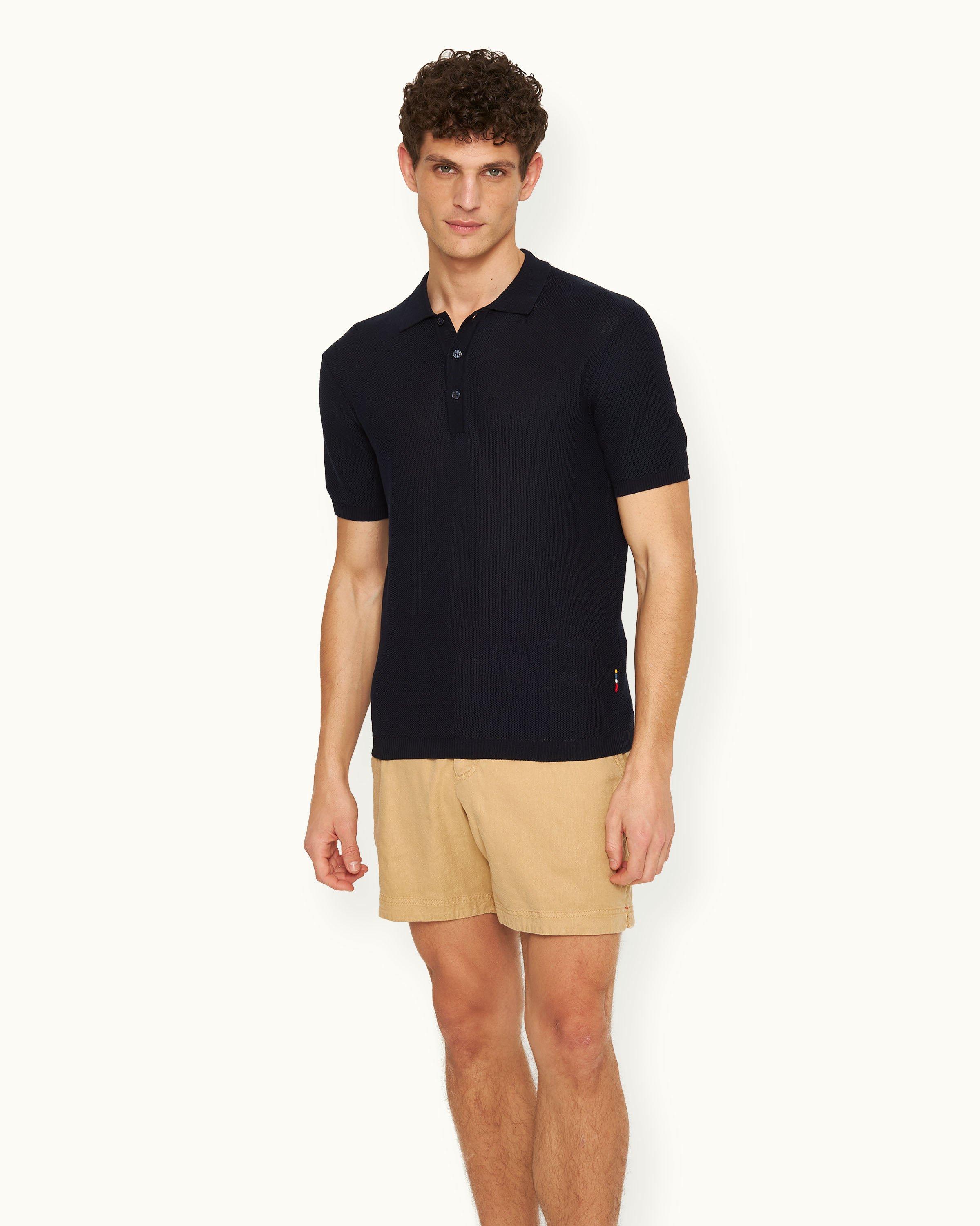 Orlebar Brown  Nomadic Tailored Fit Silk Polo Shirt