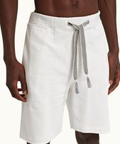 Meakin - Mens Sea Mist Classic Fit Textured Cotton Sweat Shorts