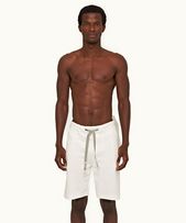 Meakin - Mens Sea Mist Classic Fit Textured Cotton Sweat Shorts