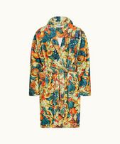 Mervyn - Mens Amber/Mimosa Club Tropicana Print Robe