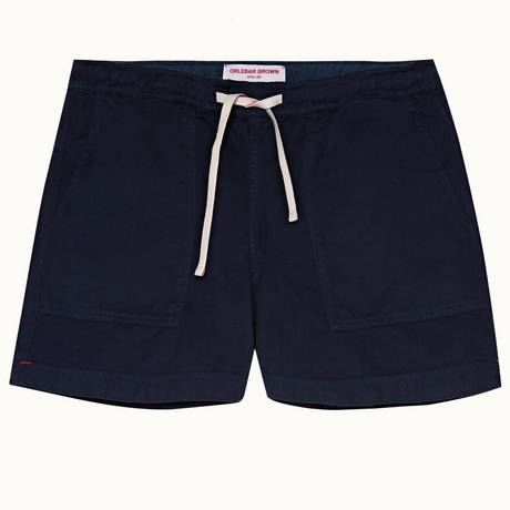 LINEN JONATHAN SHORTS NEW AUTHENTIC ORLEBAR BROWN NAVY COTTON 