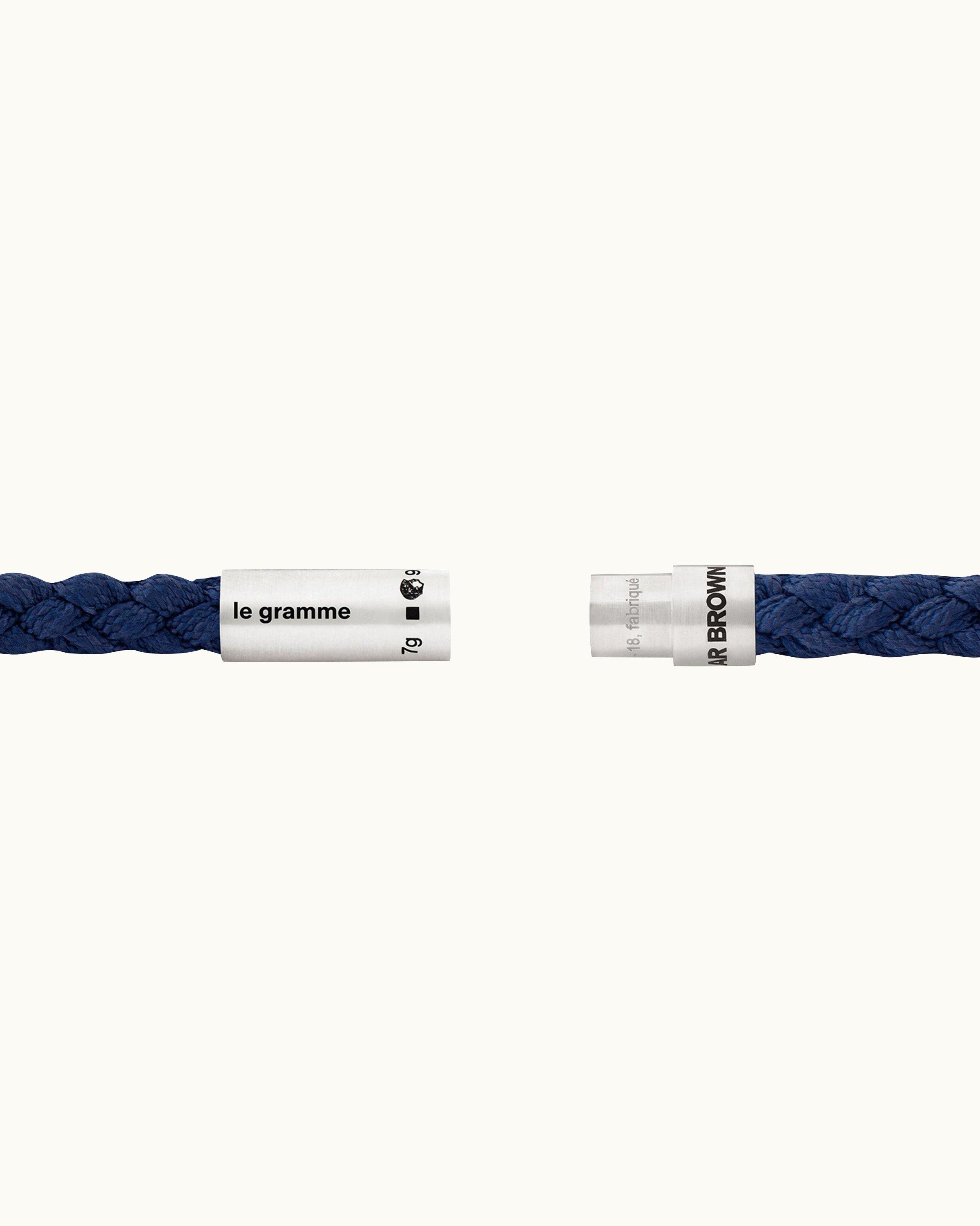 Orlebar Brown  Navy NATO le gramme cable bracelet