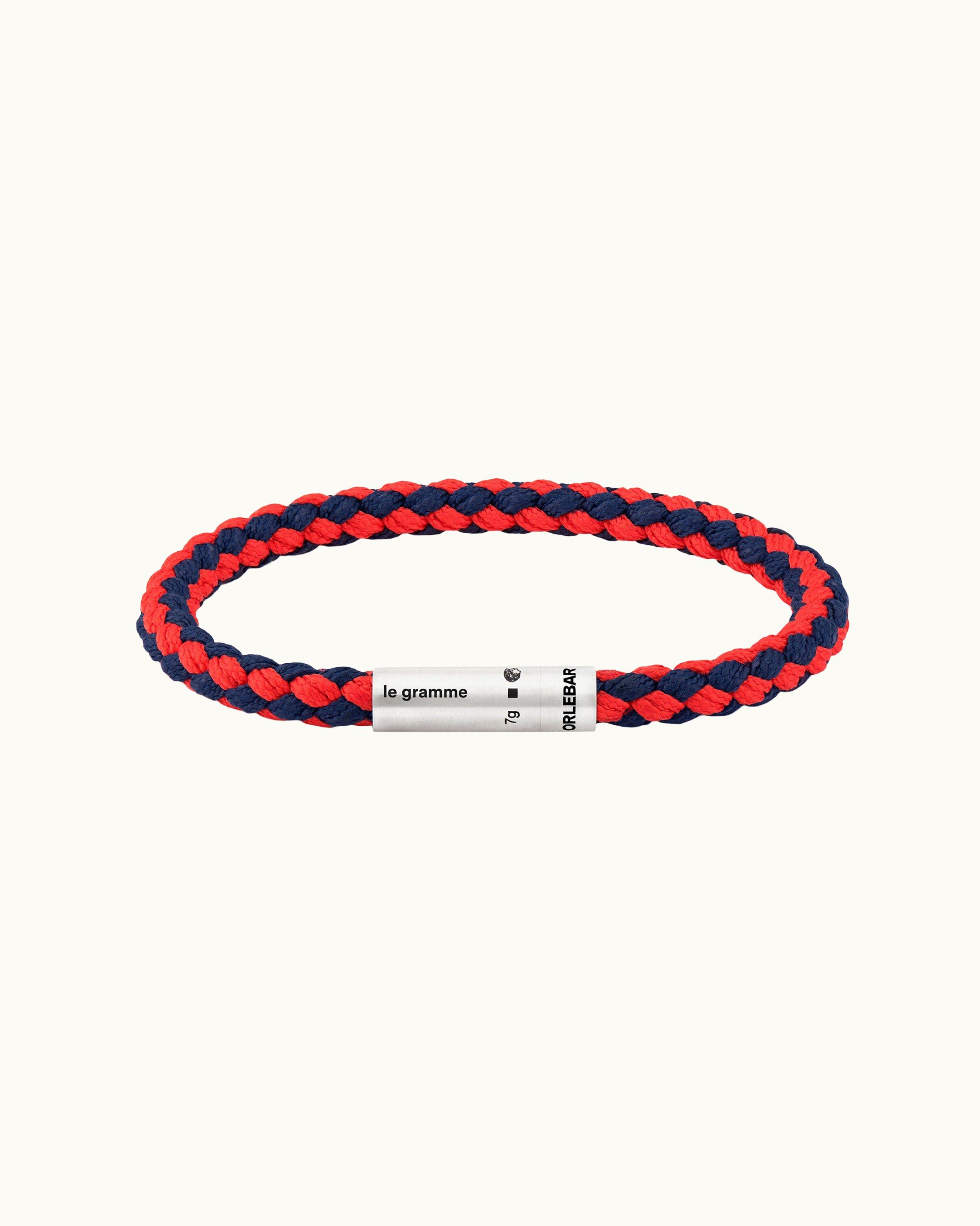 Orlebar Brown Pulsera de cable de NATO de le gramme en Navy y Red