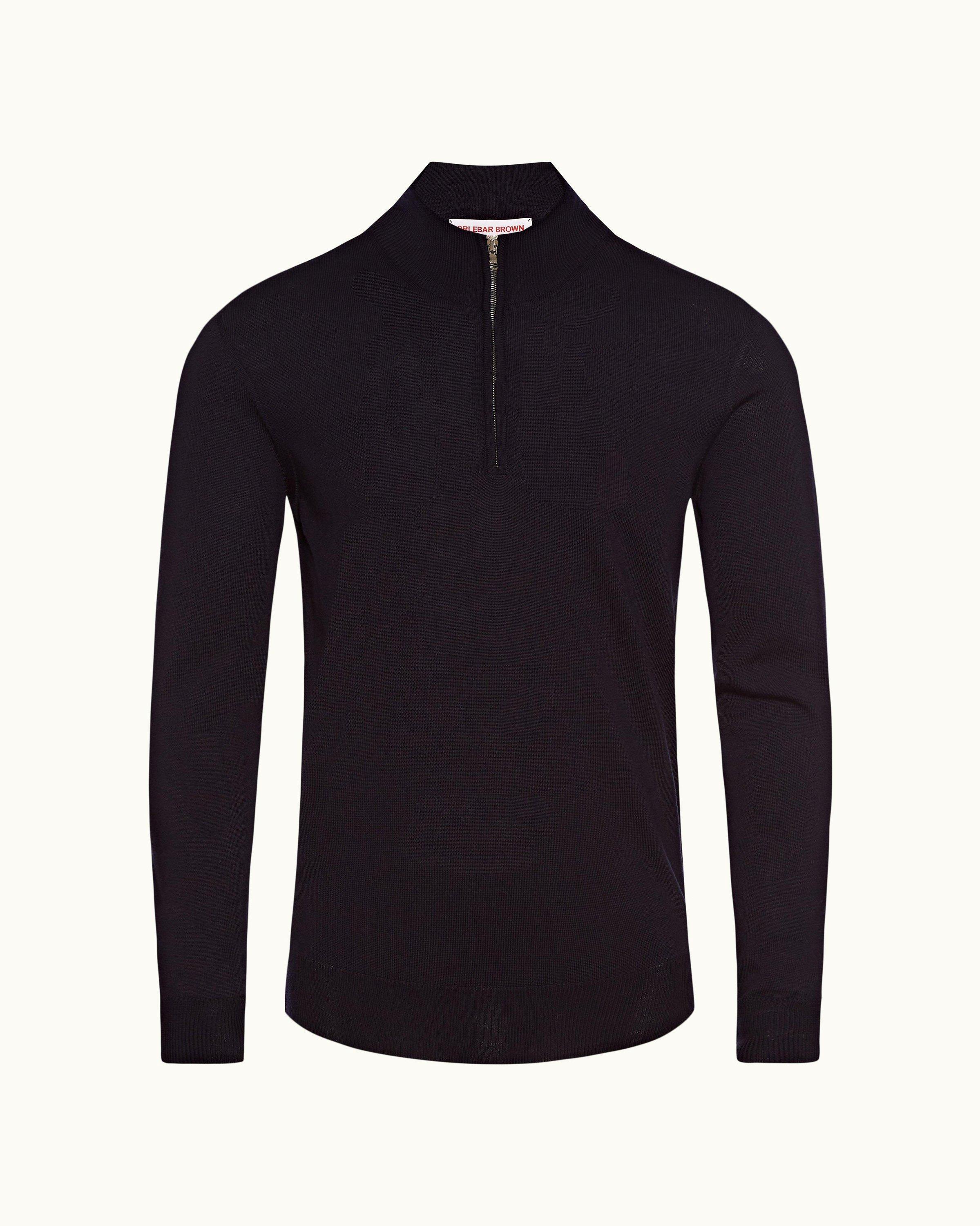 Half zip navy jumper hot sale