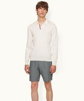 Norwich Linen - Mens Granite Tailored Fit Washed Linen Shorts