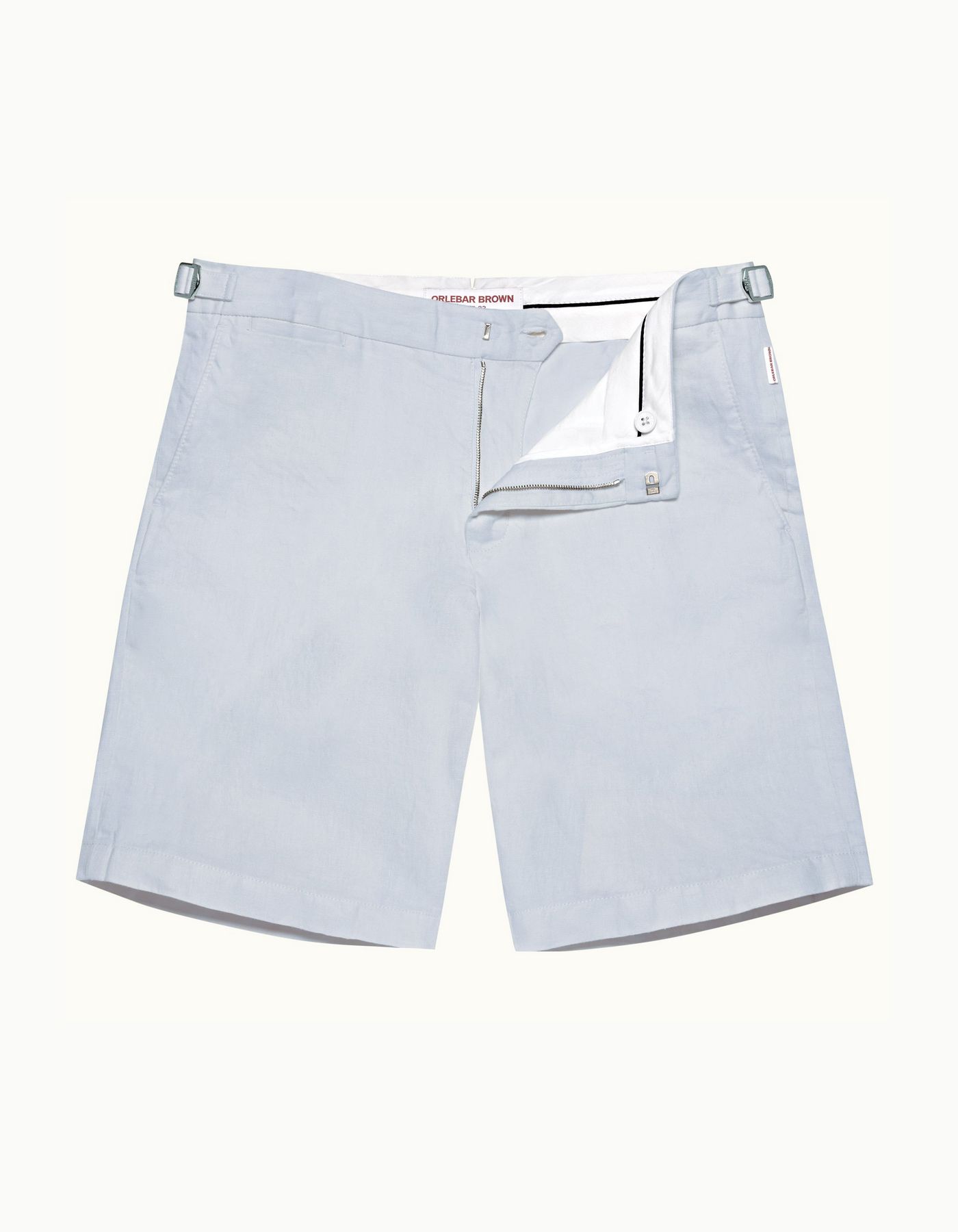 Norwich Linen - Mens Light Island Sky Tailored Fit Linen Shorts