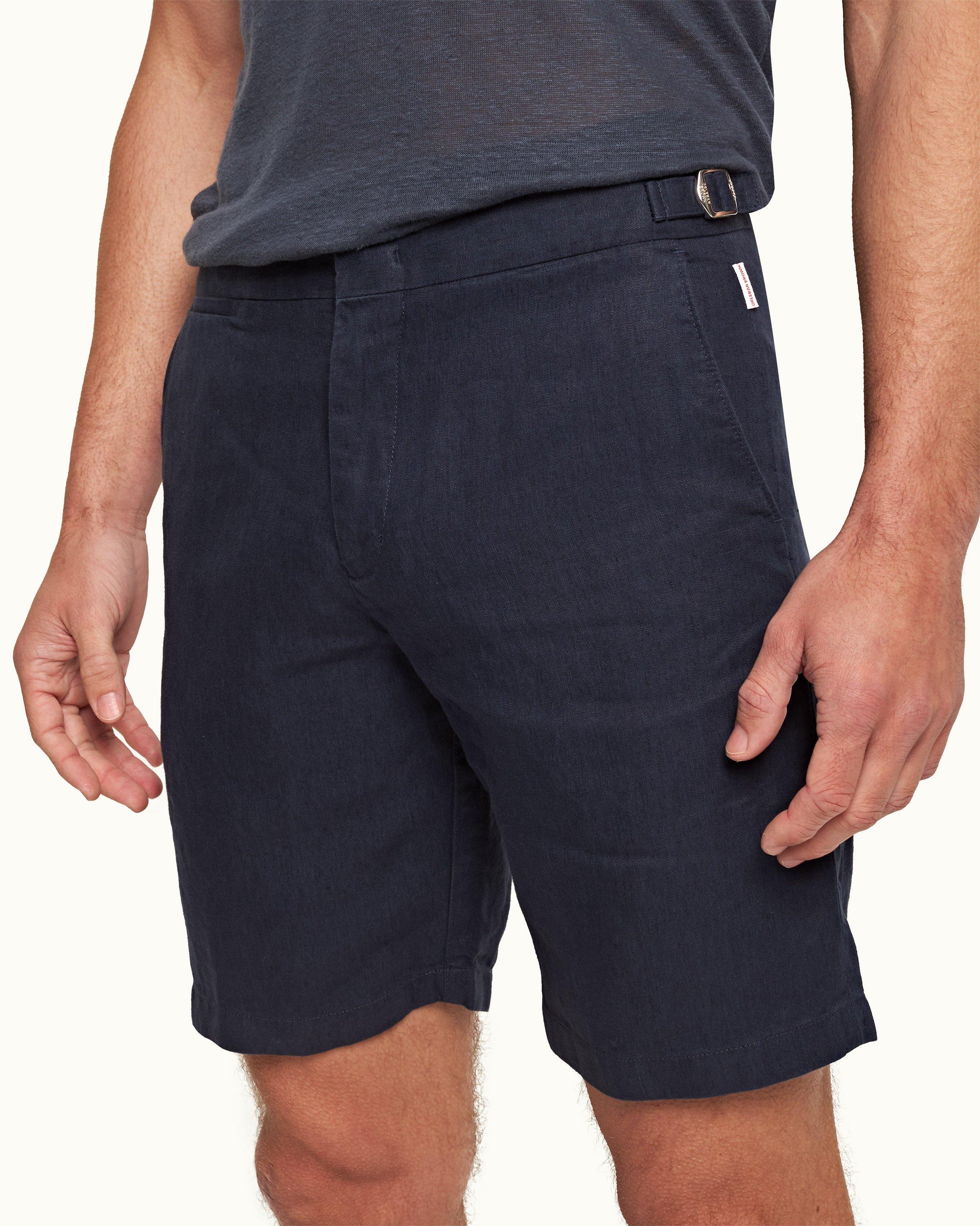 Navy blue sale tailored shorts