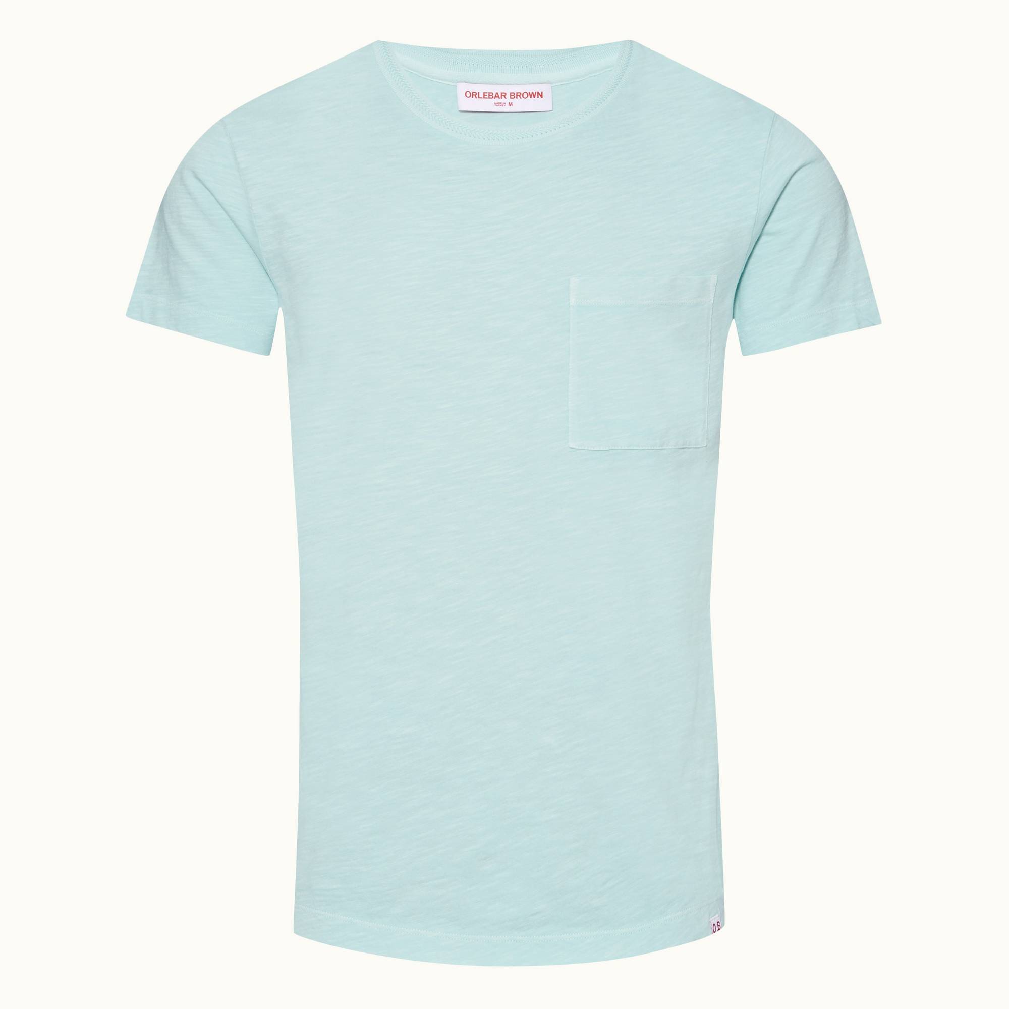 Ob Classic - Mens Clear Sky Classic Fit Garment-Dye Organic Cotton T-shirt