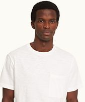 Ob Classic - Mens White Classic Fit Garment-Dye Organic Cotton T-shirt