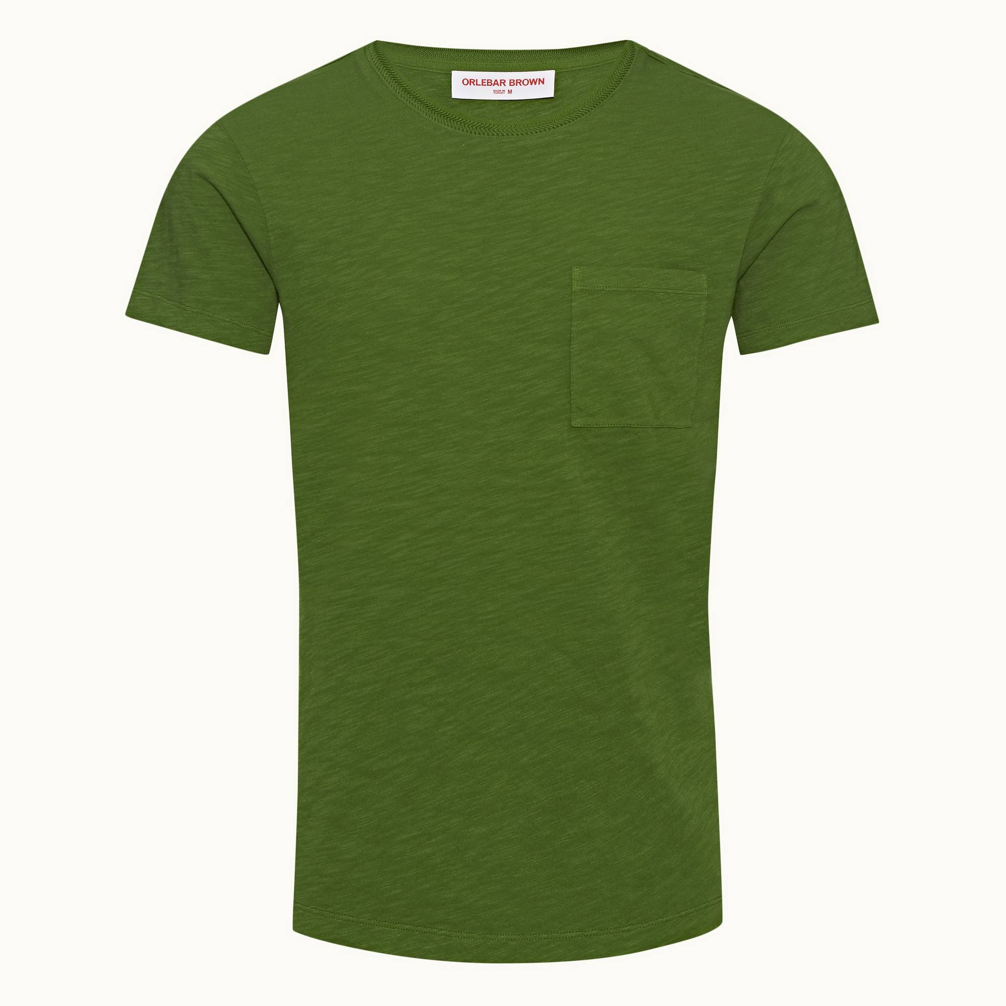 Ob Classic - Mens Conifer Crew Neck Garment Dye Cotton T-shirt