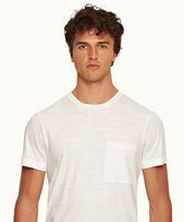 Ob Classic Tee - Mens White Sand Classic Fit Crewneck Garment Dye Cotton T-shirt